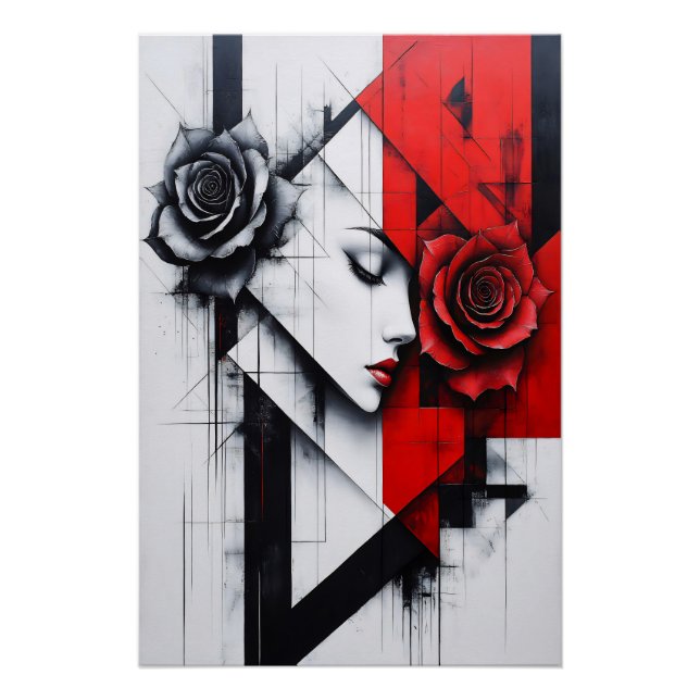Poster Dualité rose (Devant)