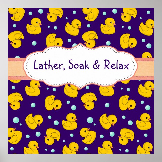 Poster Duckies en caoutchouc trempette de laque + relaxer (Devant)