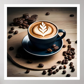 Poster d'un amoureux du café pour une coupe de lat