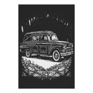 Poster D'un cadavre, je suis prêt — corbillard