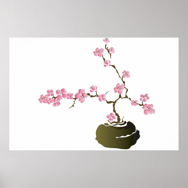 Poster d'un cerisier de Bonsai (Devant)