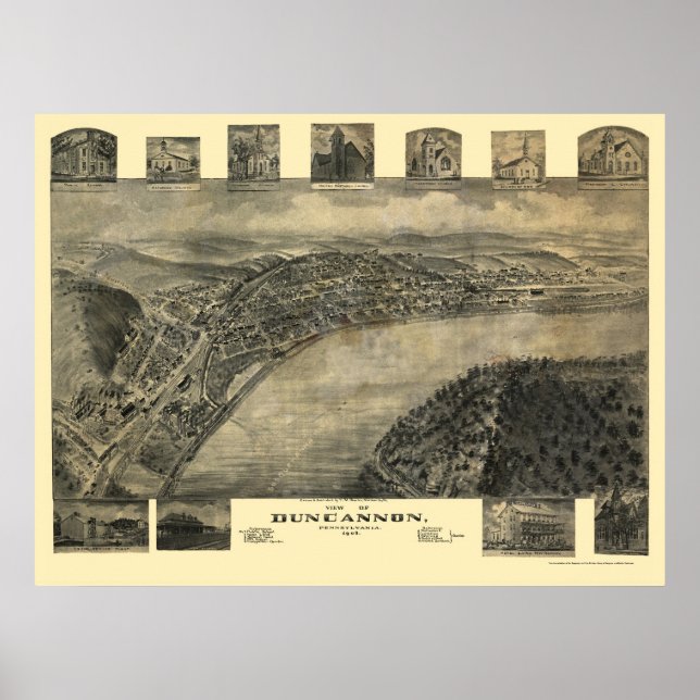 Poster Duncannon, PA Carte panoramique - 1903 (Devant)