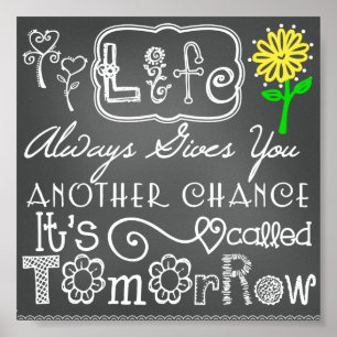 Poster d'une autre chance Chance Chalboard Chance