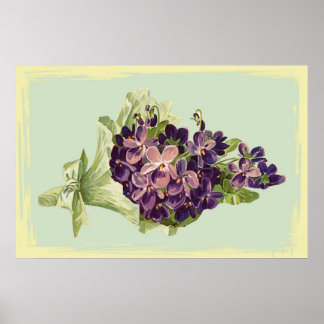 Poster d'une bande de fleurs violettes