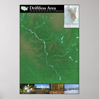 Poster d'une carte de zone sans perte (24x36po)