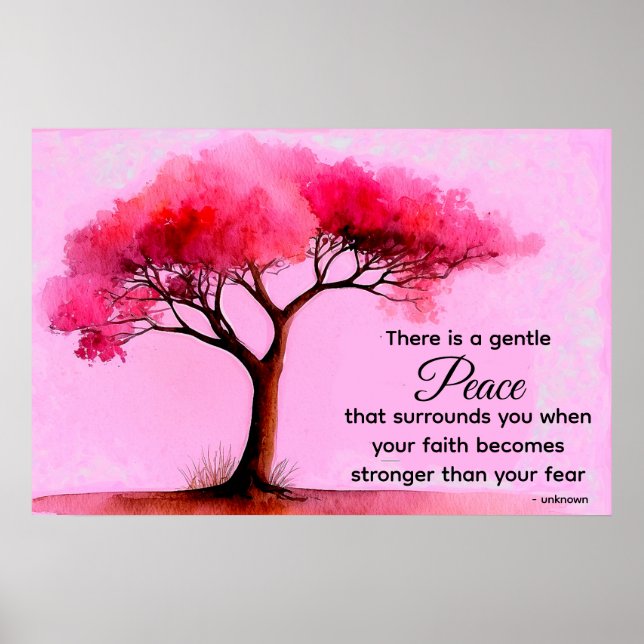*~* Poster d'une citation d'arbre rose AP81 Ethere (Devant)