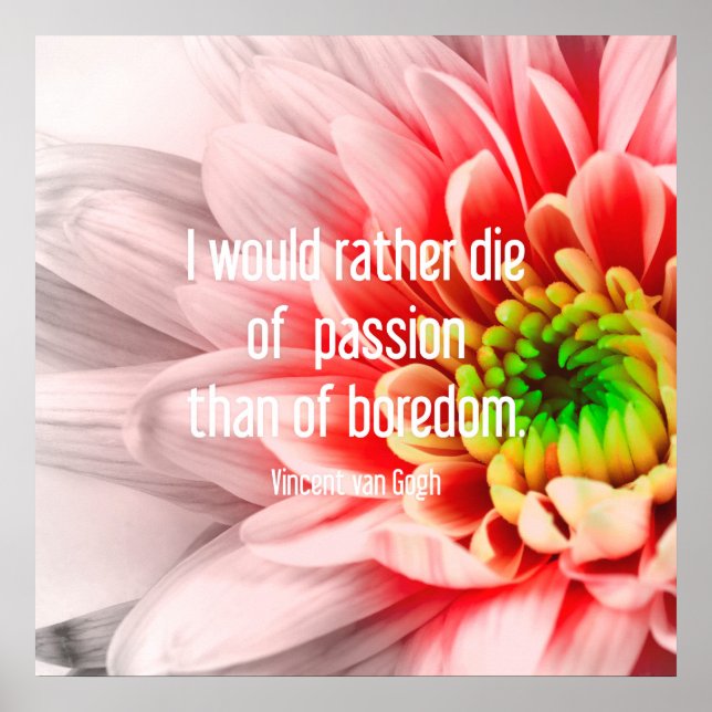 Poster d'une citation en rose (Devant)