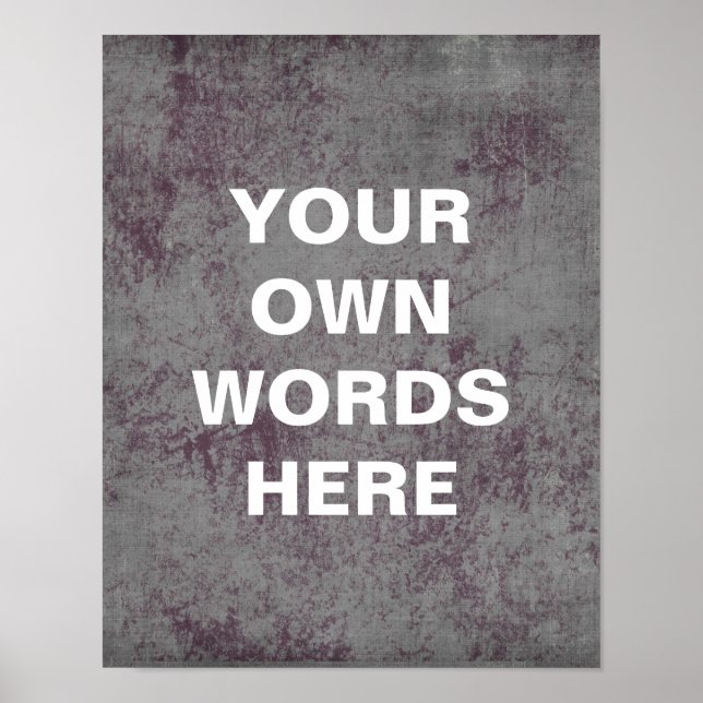 Poster d'une citation motivationnelle, bleu pourpr (Devant)