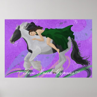Poster d'une femme à cheval Imprimer