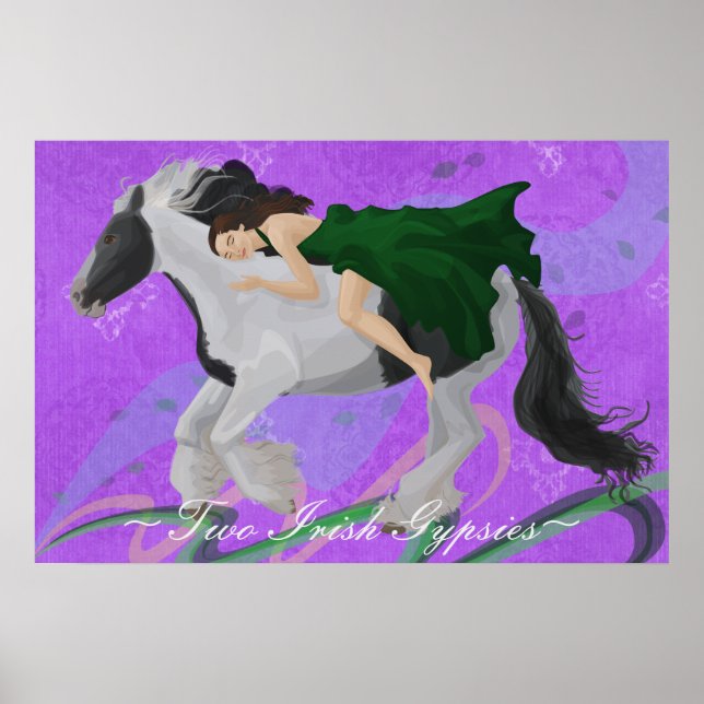 Poster d'une femme à cheval Imprimer (Devant)