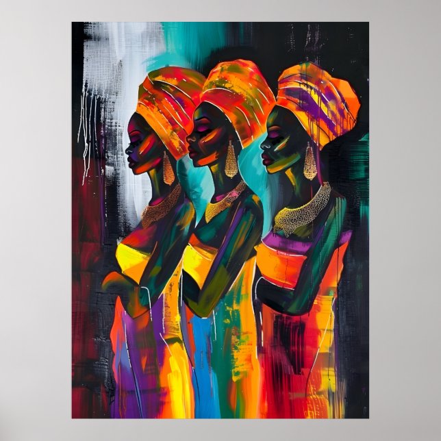 Poster d'une femme africaine (Devant)