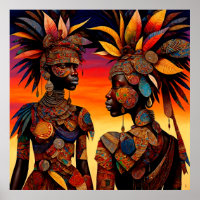 Poster d'une femme africaine