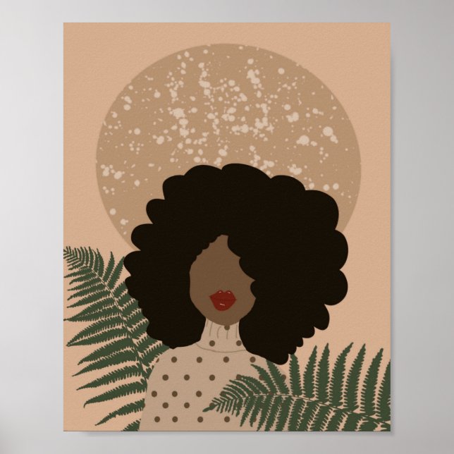 Poster d'une femme afro-américaine Abstraite sans  (Devant)