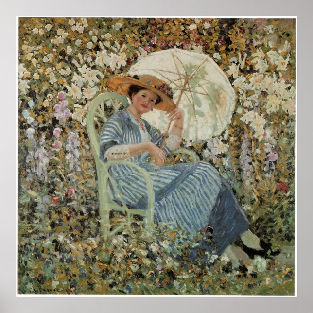 Poster d'une femme dans Garden Fine Art (Devant)