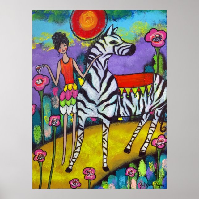 Poster d'une fête du thé Zebra (Devant)