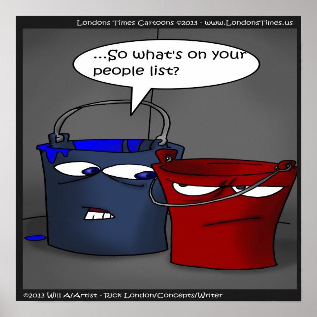 Poster d'une liste de gens pour les seaux (Devant)