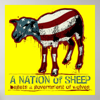 Poster d'une nation de moutons