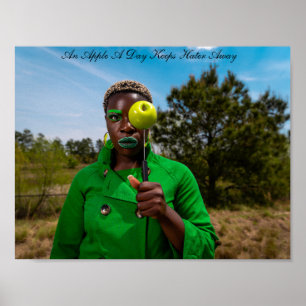 Poster d'une pomme par jour