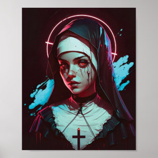 Poster d'une soeur Déplaisante Cyberpunk