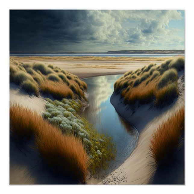 Poster Dunes côtières néerlandaises (Devant)