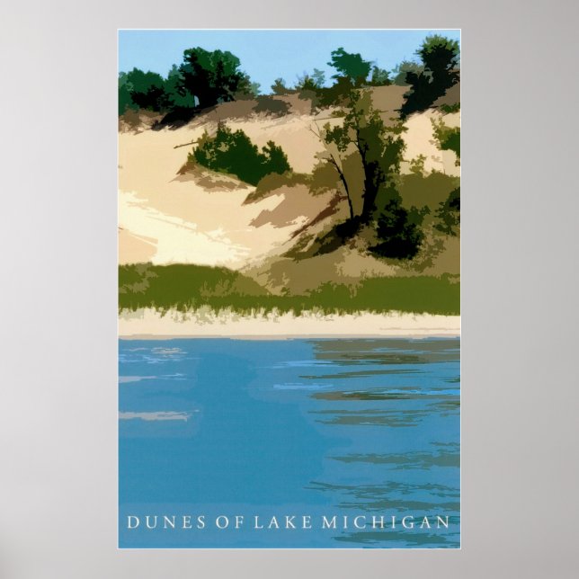 Poster Dunes du lac Michigan (Devant)