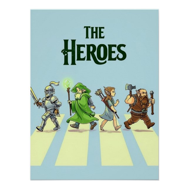 Poster Dungeons et Dragons Abby Road (Devant)