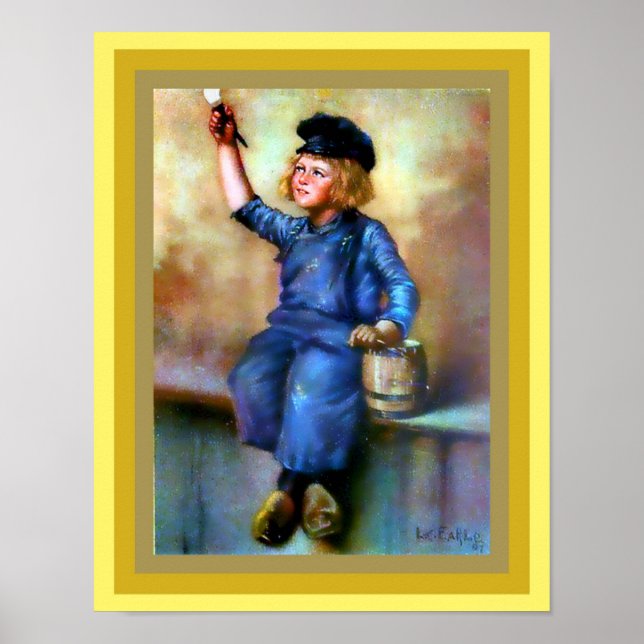 Poster Dutch Boy Painter Imprimer Vintage 1908 version am (Devant)