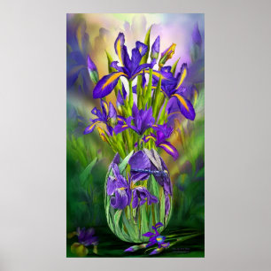 Poster Dutch Iris In Iris Vase Fine Art Poster/Imprimer