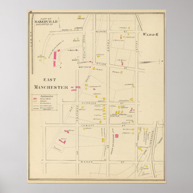 Poster E Manchester, Bakerville, Ward 6 (Devant)