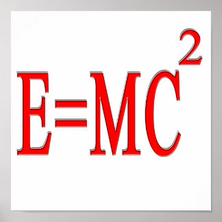 Poster E=MC 2 (rouge)