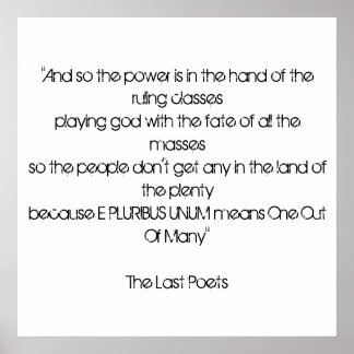 Poster E Pluribus Unum