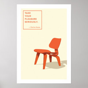 Poster Eames a moulé la copie de chaise de contreplaqué