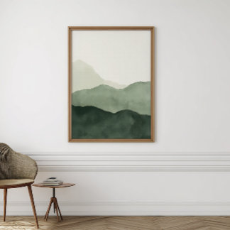 Poster Earthy Boho Watercolor Wall Art | Digital Print