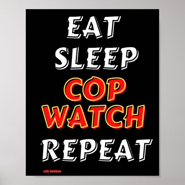  poster  "EAT, SLEEP..."  (Devant)