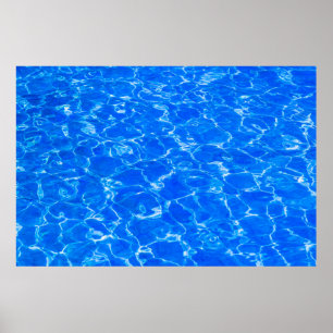 Poster Eau Bleue Fraîche