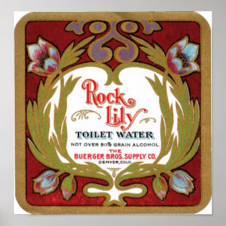 Poster Eau de toilette Rock Lily