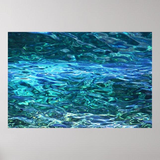 Poster Eaux profondes bleues (Devant)