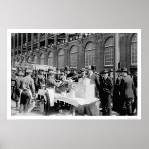 Poster Ebbets Field Hot Dog Stand Baseball 1920