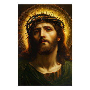 Poster Ecce Homo Jésus-Christ avec la Couronne d'Épines