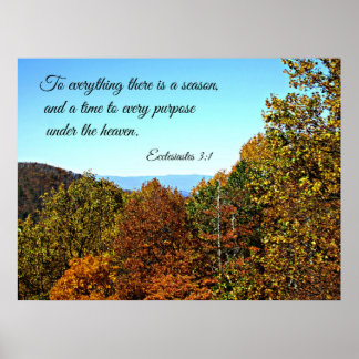 Poster Ecclesiastes 3:1 À tout il y a une saison..
