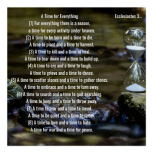 Poster Ecclesiastes 3 - Un temps pour tout