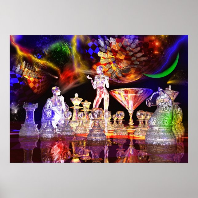 Poster Échecs de glace par Lenny (Devant)