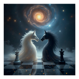 Poster Échecs Miroir
