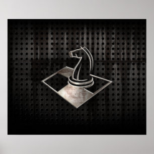 Poster Échecs ; Noir frais