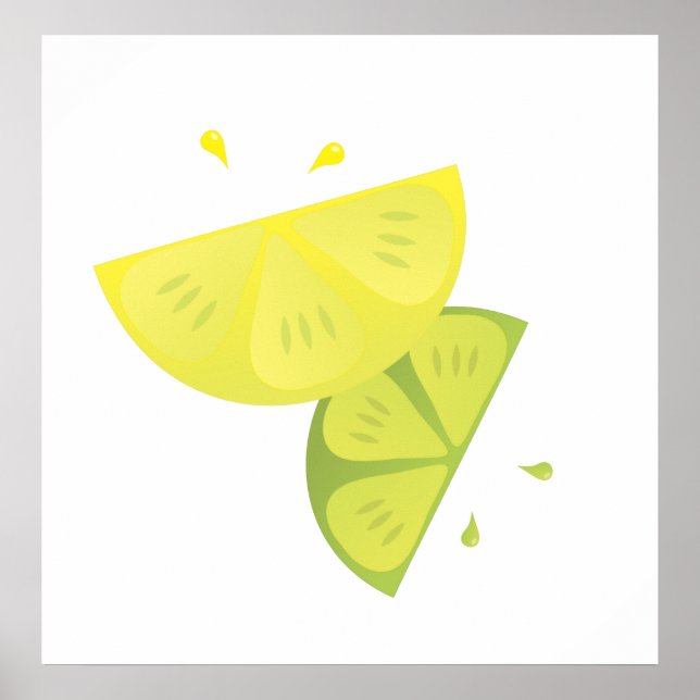 Poster Éclatement du citron et de la lime (Devant)