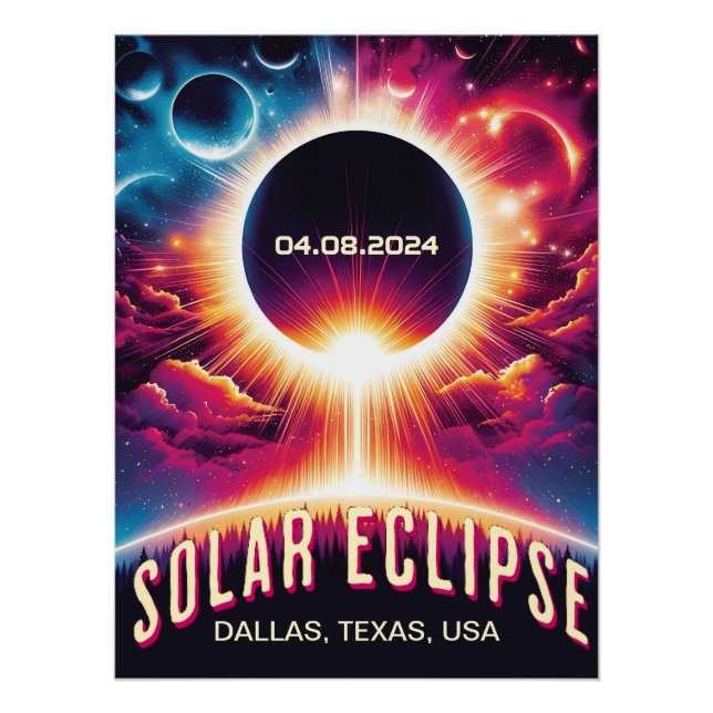 Poster Éclipse solaire (Devant)