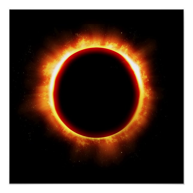 Poster Éclipse solaire (Devant)