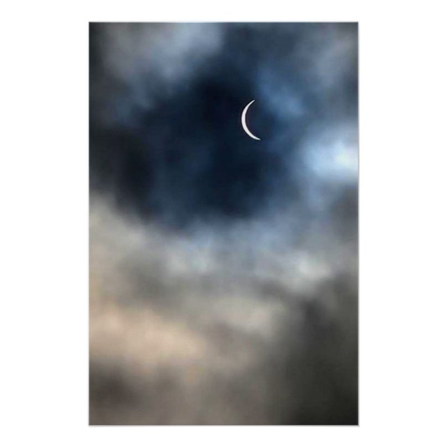 Poster Éclipse solaire 2024 astronomie spatiale moderne (Devant)