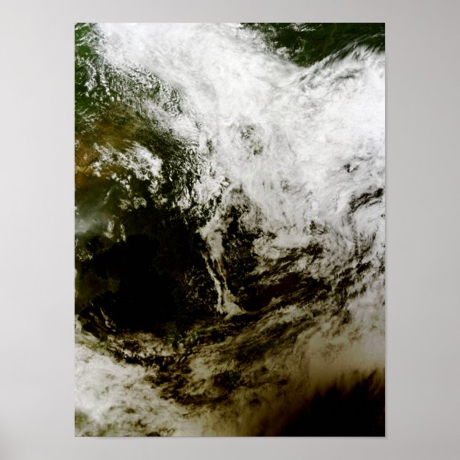 Poster éclipse solaire au-dessus de l'Asie du Sud-Est (Devant)