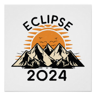 Poster Éclipse solaire totale 2024